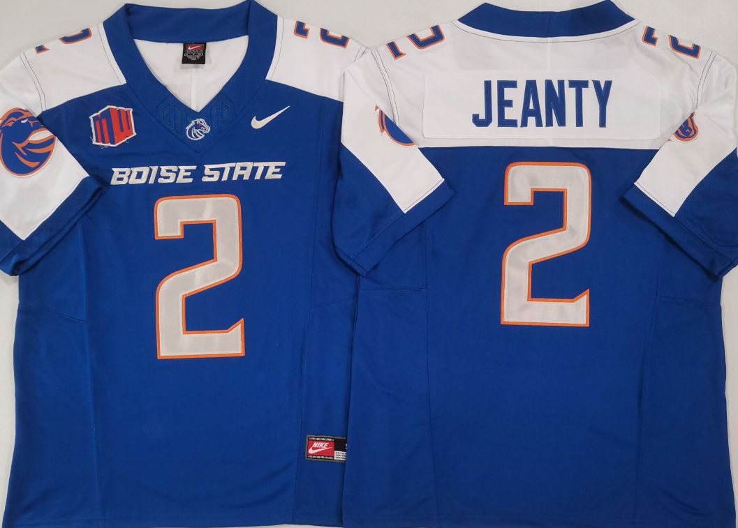Men Boise State Broncos #2 Jeanty Blue 2025 Nike Limited NCAA Jersey style 1